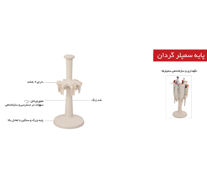 Rotary Micropipette Stand (6-Clamp)